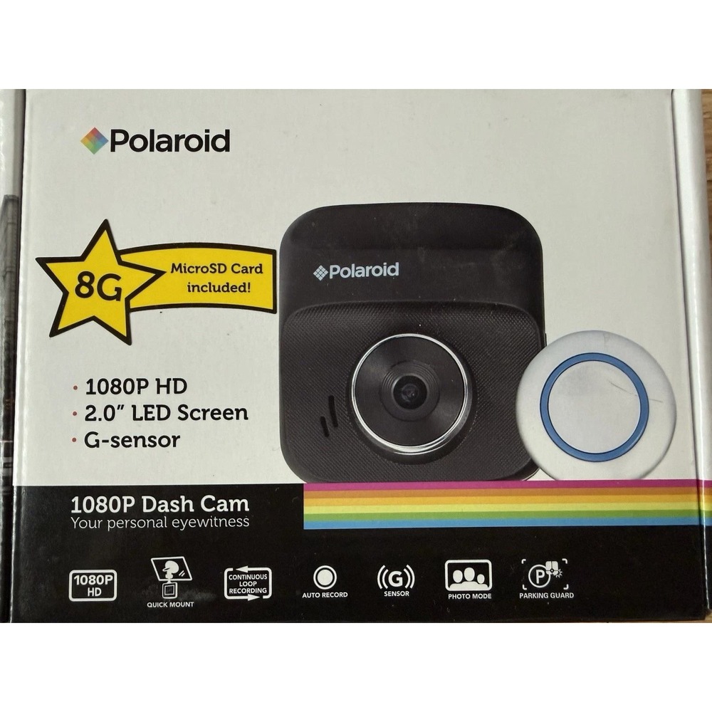 Polaroid PD-E73HS 1080P HD Dash Cam 2.0 Inch LED Screen G-Sensor 8GB MicroSD